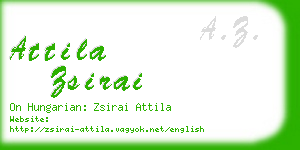 attila zsirai business card